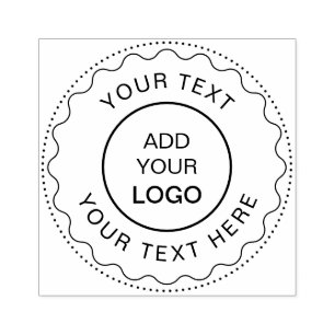 Professional Add Your Logo Customized Curved Rubb Rubber Stamp