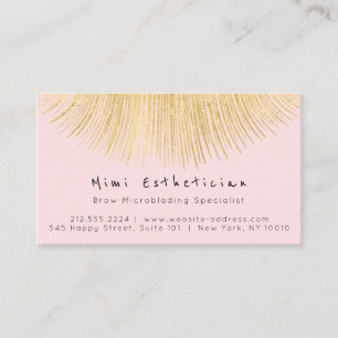 Professional Aesthetician Lashes Gold Rose Powde Appointment Card