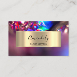 Professional Affiliate Marketing Holographic Gold Business Card