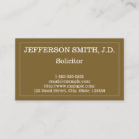 Professional and Basic Solicitor Business Card