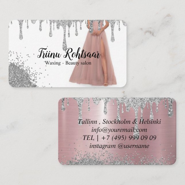 Professional and Chic for Brazilian & Body Waxing  Business Card (Front/Back)