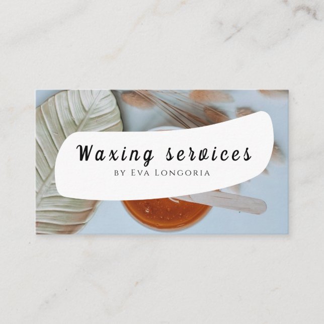 Professional and Chic for Brazilian & Body Waxing  Business Card (Front)