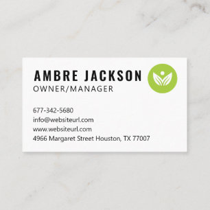 Professional and Eco-Friendly Lawn Care Solutions Business Card