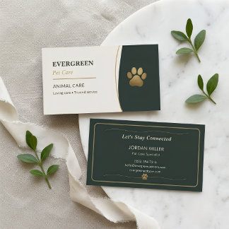 Professional Animal Care Pet Business Cards