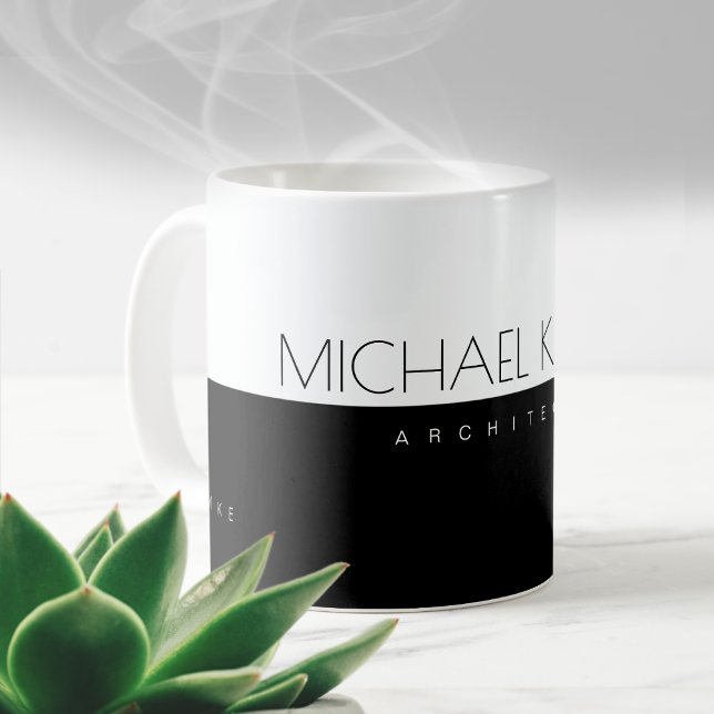 Professional (architect) half-black half-white coffee mug (Creator Uploaded)