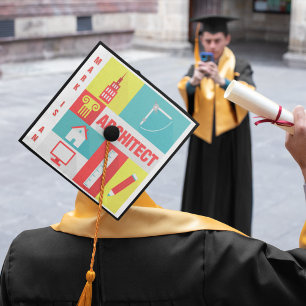 Professional Architect Iconic Designed Graduation Cap Topper