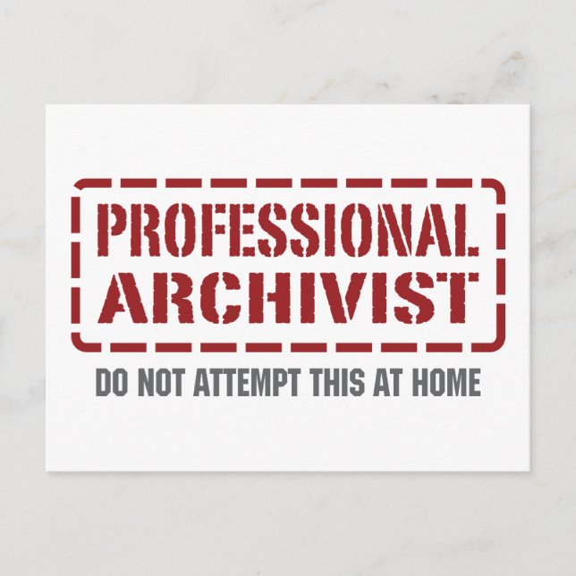 Professional Archivist Postcard (Front)