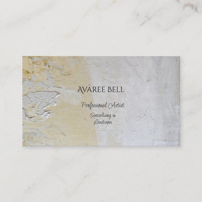 Professional Artist (Landscape) Texture  Business  Card (Front)