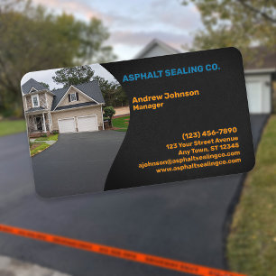 Professional Asphalt Driveway Sealing Company Business Card