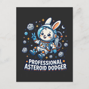 Professional Asteroid Dodger Bunny Postcard