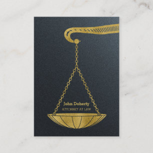 Professional Attorney at Law   Golden Business Card