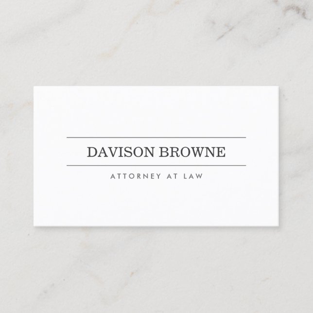 Professional Attorney Business Card (Front)