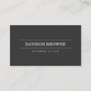 Professional Attorney Dark Grey Business Card