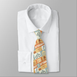Professional Attorney Iconic Designed Tie