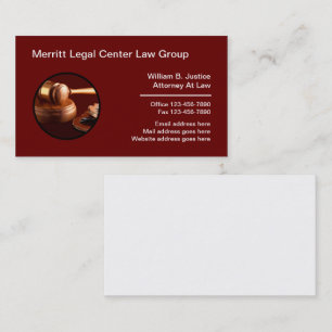 Professional Attorney Law Office Business Card