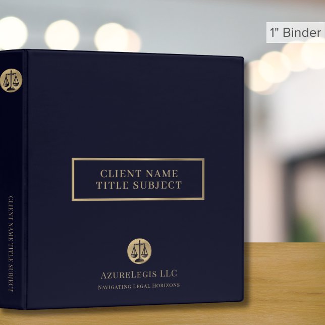 Professional Attorney Legal Law Firm Custom Logo Binder (Creator Uploaded)