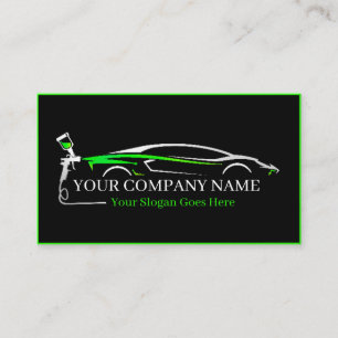 Professional Auto Body Paint Shop Automotive Business Card