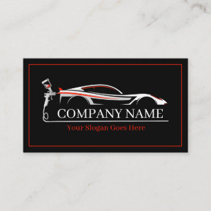Professional Auto Body Paint Shop Automotive  Business Card
