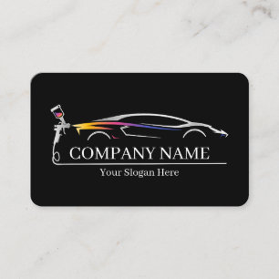 Professional Auto Body Paint Shop Automotive Business Card