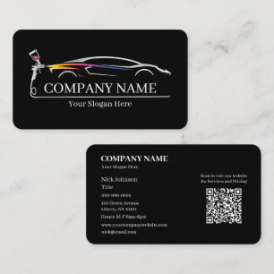 Professional Auto Body Paint Shop Automotive Business Card