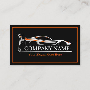 Professional Auto Body Paint Shop Automotive  Business Card