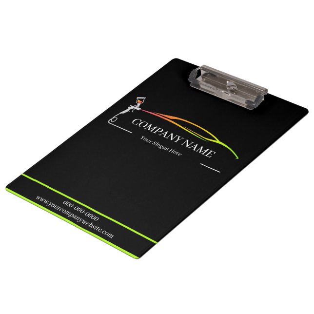 Professional Auto Body Paint Shop Automotive Clipboard (Angled)
