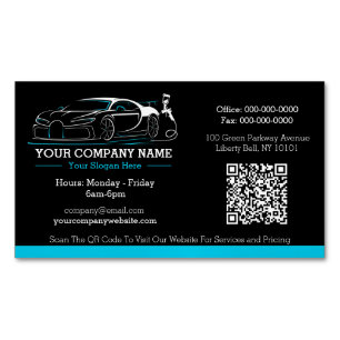 Professional Auto Body Paint Shop Automotive Magnetic Business Card
