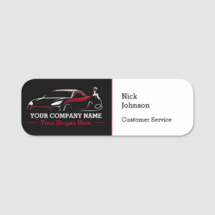 Professional Auto Body Paint Shop Automotive Name Tag