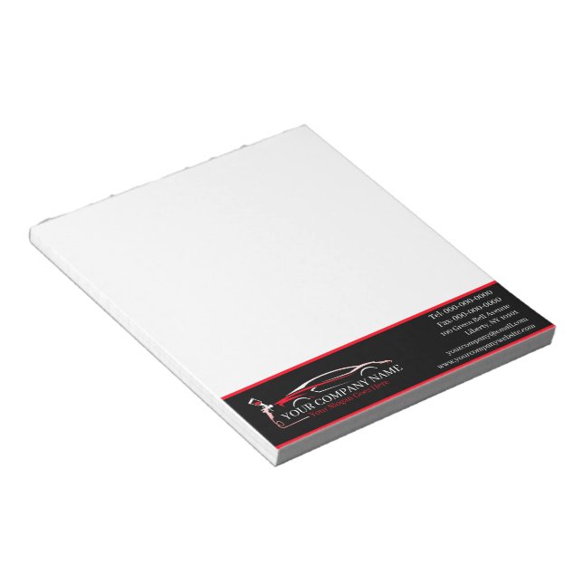 Professional Auto Body Paint Shop Automotive Notepad (Angled)