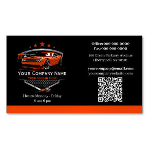 Professional Auto Detailing Car Wash Company Magnetic Business Card