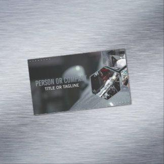 Professional Auto Detailing Logo Mobile Car Wash Magnetic Business Card