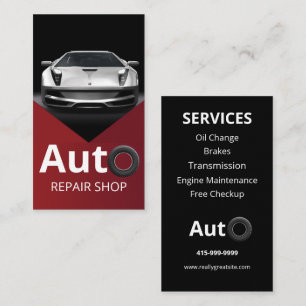 Professional Auto Repair Shop Business Card