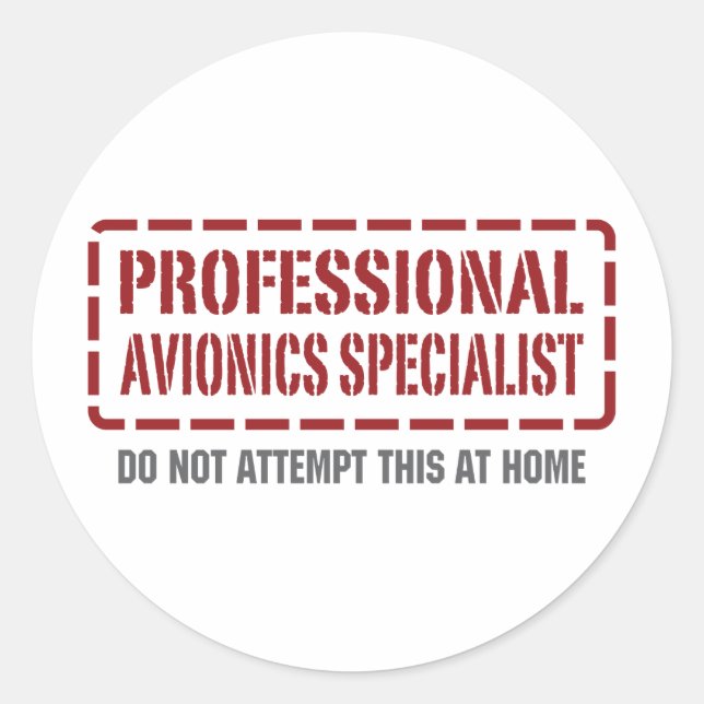 Professional Avionics Specialist Classic Round Sticker (Front)