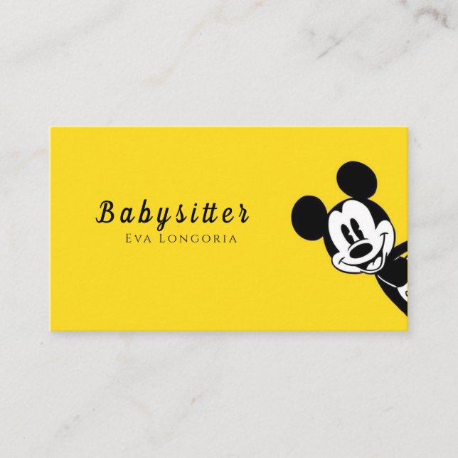 Professional Babysitter Services: Reliable Care Business Card (Front)