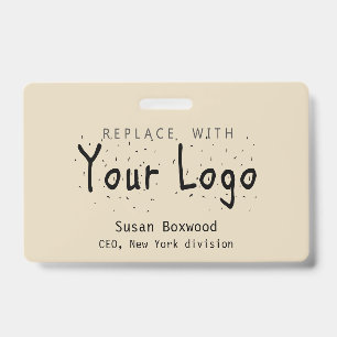 Professional Badge Custom Logo Replacement Text