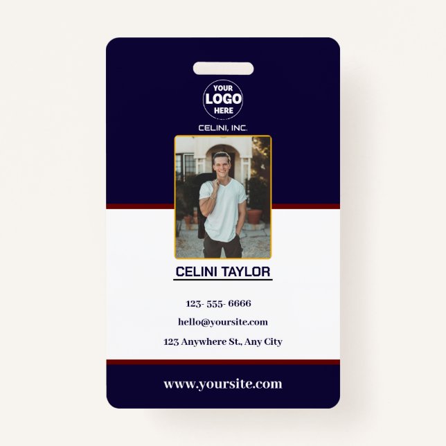 Professional Badge: Customize with Your Photo  Badge (Front)