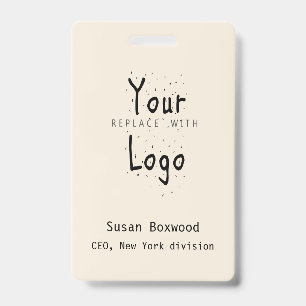 Professional Badge Logo Replacement Custom Text