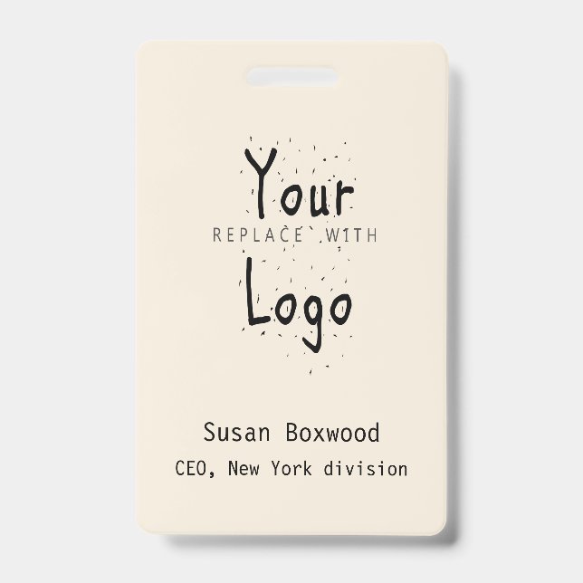 Professional Badge Logo Replacement Custom Text (Front)