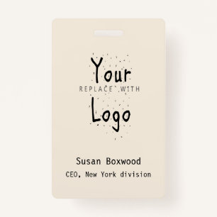 Professional Badge Logo Replacement Custom Text