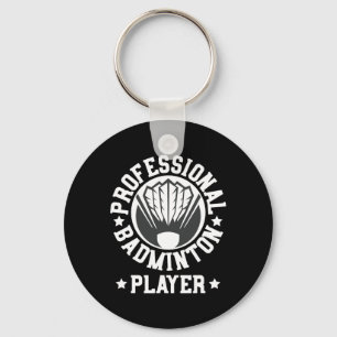 Professional Badminton Player Shuttle Gift Tee Keychain