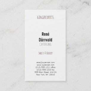 Professional Bakery Business Card