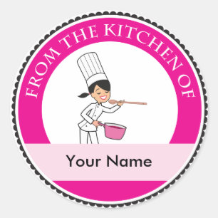 Professional Bakery Cook Chef Jar Custom Label