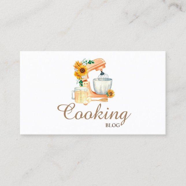 Professional,Bakery Hand Tools,Sunflowers,Cooking  Business Card (Front)