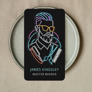 Professional Barber Haircut Shave Grooming Stylish Business Card