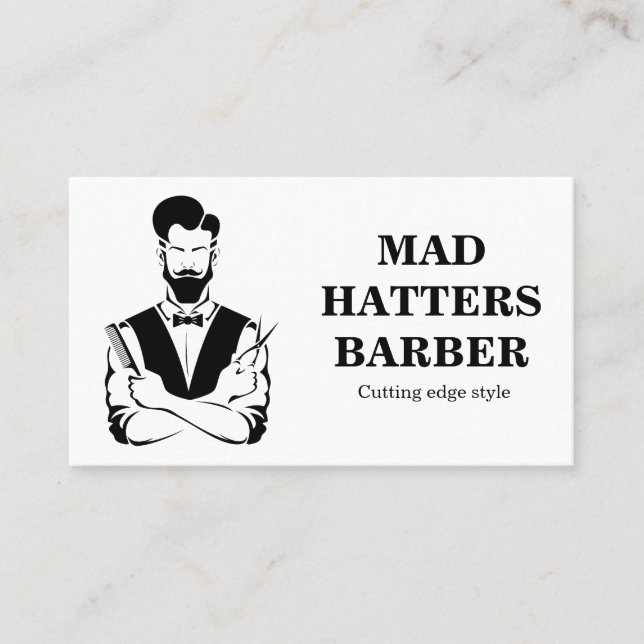 professional barber shop business cards (Front)