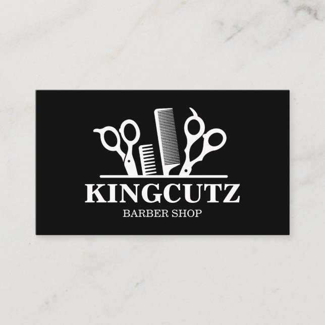 professional barber shop business cards (Front)