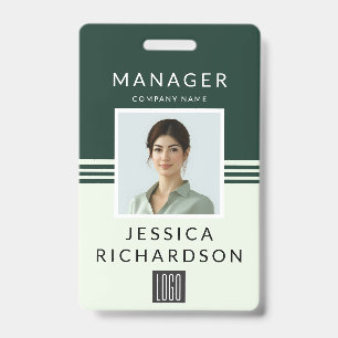 Professional Barcode & Logo ID Badge