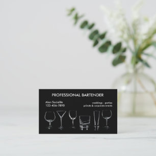 Professional Bartender Business Card