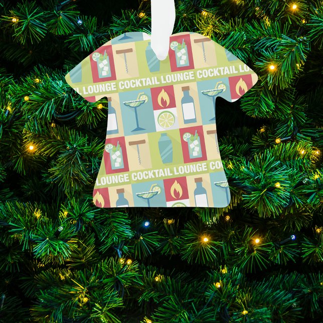 Professional Bartender Iconic Designed Ornament (Creator Uploaded)