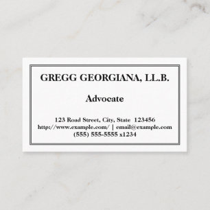 Professional & Basic Advocate Business Card